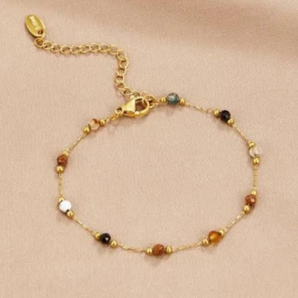 Lulu Beaded Stone Bracelet/Brand New